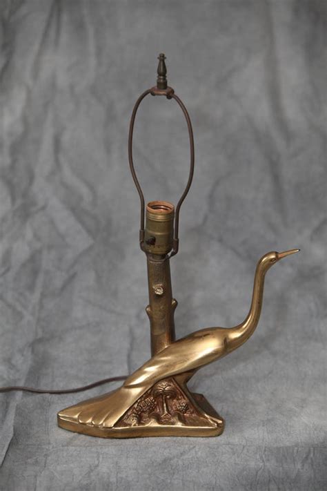 rare brass peacock lamp vintage art deco brass bird lamp etsy