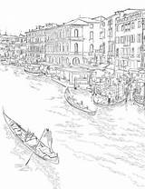 Coloring Venice Pages Adults Print Italy Detailed Issuu Drawing Venic Landmarks Book sketch template
