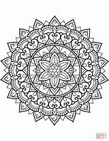 Mandala Tegninger Blomster Mandalas Supercoloring Adult Sheets Worksheets sketch template