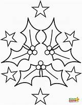 Holly Coloring Christmas Pages Printable Colouring Kiddycharts Kids Holiday Color Stencils Print Library Clipart Outline Star Visit Getcolorings Popular sketch template