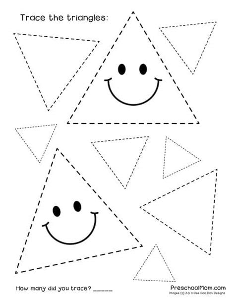 shape tracing worksheets preschool mom