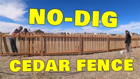 How We Build No Dig Cedar Fence Youtube