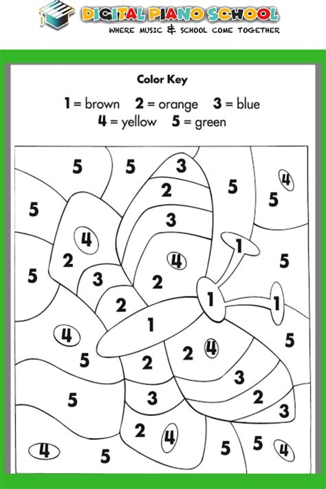 math coloring worksheet  kindergarten