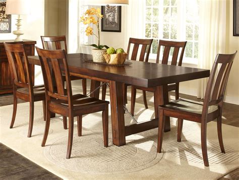 tahoe rustic style mahogany finish dining room set