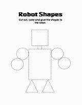 Robot Formen Glue Teachy Bestcoloringpagesforkids Personnages Outs 1056 Eslkidstuff Matematika Mawar Geometri Papercraft sketch template