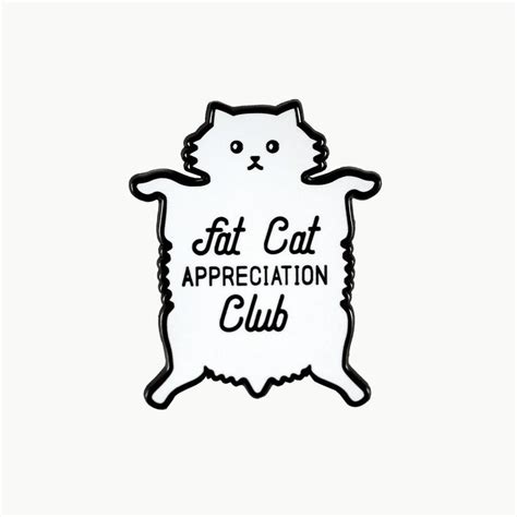 Fat Cat Appreciation Club Pin Ts For Cat Lovers Etsy