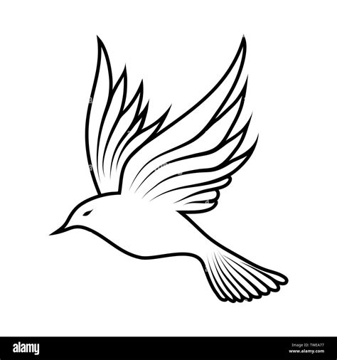 sketch  bird outline design vector illustration stock vector image