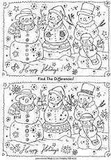 Snowmen Weihnachten Adults Rätsel Activityvillage Dover sketch template