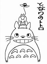 Totoro Coloring Pages Neighbor Colouring Tonari Sheet Coloringpagesfortoddlers Printable Children Small Top Drawing Ghibli Coloriage Line Sheets Books Adult Animation sketch template