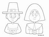 Pilgrim Coloring Kids sketch template