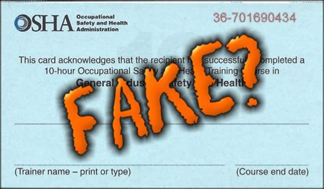 combating fake osha certifications learning alliance corporation