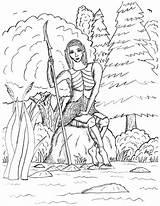 Barefoot Spear Spyd Norwegian Hun sketch template