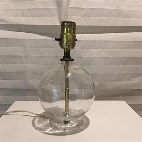 Vintage Clear Glass Table Lamp Chairish