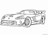 Coloring Pages Car Race Dodge Viper Coloring4free Related Posts sketch template