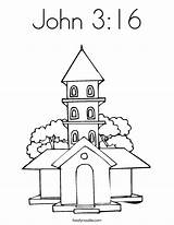John Coloring 16 Church Pages Twistynoodle Built California Usa Print Getdrawings Catholic Drawing sketch template