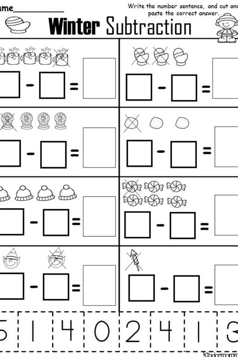 kindergarten addition  subtraction worksheets kindergarten