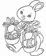 Easter Coloring Pages Bunny Basket Printable Print Eggs Kids Colouring Color Rabbit Disney Happy Getdrawings Getcolorings Coloringfolder sketch template