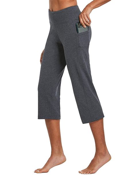 buy baleaf yoga pants for women capris high waist leggings with pockets
