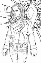 Jessica Jones Jamiefayx Coloring Deviantart Pages Marvel Dc Ritter Lineart sketch template