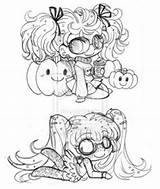 Yampuff Licorice Lord Deviantart Pigtailed Chibis Micro Sketches Bites Template Coloring sketch template