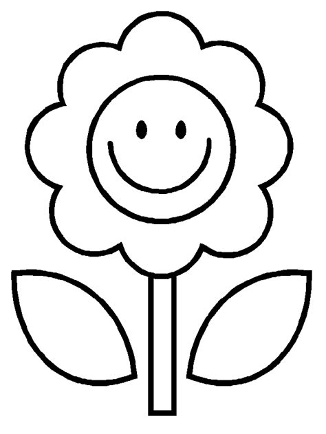 simple flower coloring page flower coloring page