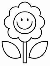 Coloring Flower Pages Simple Easy Kids Printable Colouring Flowers Color Sheet Templates Print Very Colour Cartoon Template Getcoloringpages Kindergarten Spring sketch template