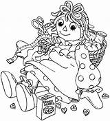 Ann Raggedy Colouring Netart sketch template