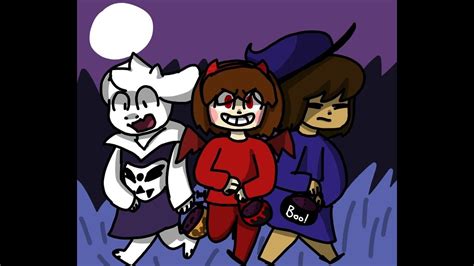 Asriel Chara And Frisk Go Trick Or Treating Undertale