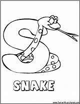 Animal Coloring Snake Alphabets Drawing Pages Fun Printable Kids Getdrawings sketch template