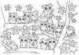 Hamtaro Hamster Hamsters Ausmalbild Kleurplaten Gathered Afkomstig Azcoloring sketch template