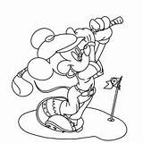 Mickey Mouse Coloring Pages Golf Printable Playing Momjunction Birthday Toddler Cute Color Halloween Will sketch template