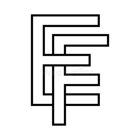 embleem ef ef ef pictogram teken doorweven letters van  vectorlogo ef eerste hoofdletters