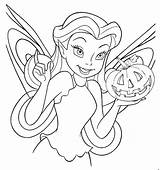 Tinkerbell Coloring Pages Halloween Getdrawings sketch template