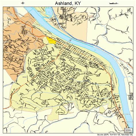ashland kentucky street map