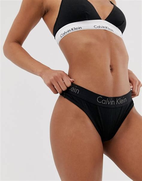 Calvin Klein Body Thong In Black Asos
