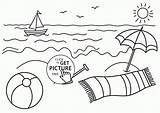 Beach Coloring Pages Printable Kids Theme Print Seasons Boat Small Source sketch template
