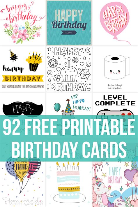 printable happy birthday cards  templates printable