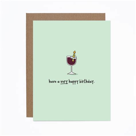 Wine Happy Birthday Ever Card Funny Birthday Card Cheers Birthday