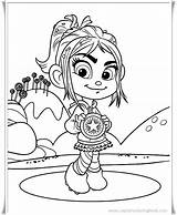 Coloring Vanellope Candy Disney Color Crush sketch template