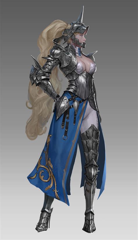 artstation unicorn armour hadong song female armor fantasy female