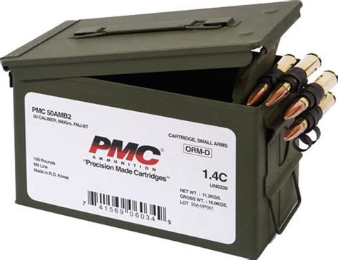 Pmc 50 Bmg Ammo Can 660gr 100rd Linked Fmj Bt