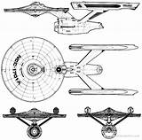 Blueprints 1701 Ncc Starships Starship Constitution sketch template