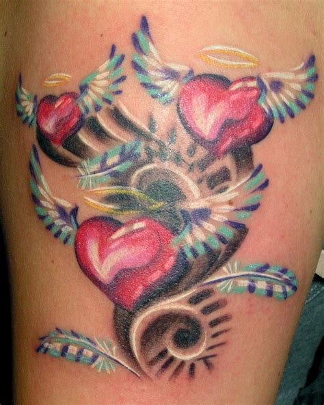 heart wings tattoo designs  foot great tattoo design ideas heart