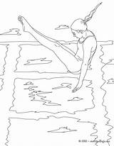 Salto Trampolin Plongeon Olimpicos Diving Mergulho Hellokids Natacion Dibujos Ausmalen Natation Línea sketch template