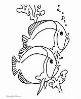 Fish Coloring Pages Tropical Book Color Simple Kids Sheets Printable Drawing Colouring Objects Tattoo Drawings Print Books Clipart Patterns Raisingourkids sketch template