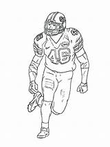 Coloring Football Pages Player Players Color Printable Florida Notre Dame Nfl College Gators Drawing Soccer Running Line Back Book Gator sketch template