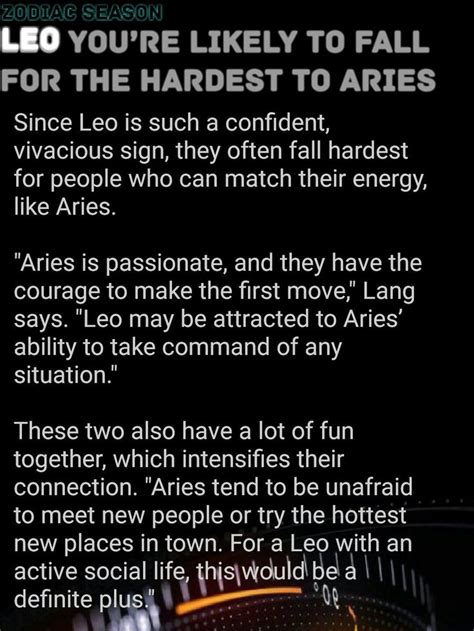 Aries And Leo Zodiac Aries And Leo Compatibility Love Sex