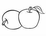 Apples Coloring Two Pages Sheets Coloringcrew Book Fruits Template sketch template