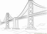 Bridge Coloring Bay Oakland Pages Bridges Golden Gate Sheets Color Kids Printable Francisco San Drawing Drawings Coloringpages101 Print Visit Online sketch template