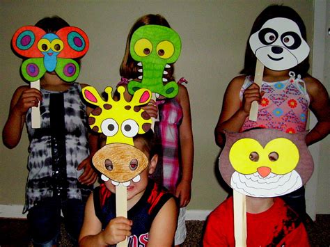 animal masks kids glitter